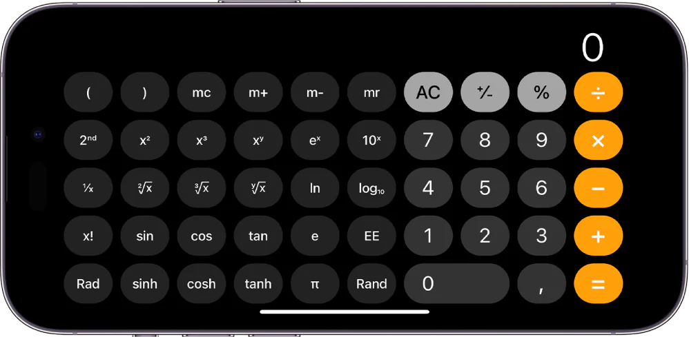 iPhone Hesap Makinesi ile Matematik Problemi Çözme
