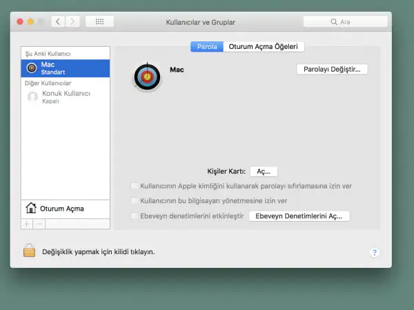 macOS’ta ‘Yönetici Hesabım Standart Hesap Oldu Sorunu’ ve Çözümü