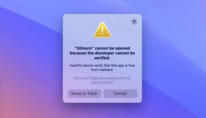 macOS kötü amaçlı uygulama hataları