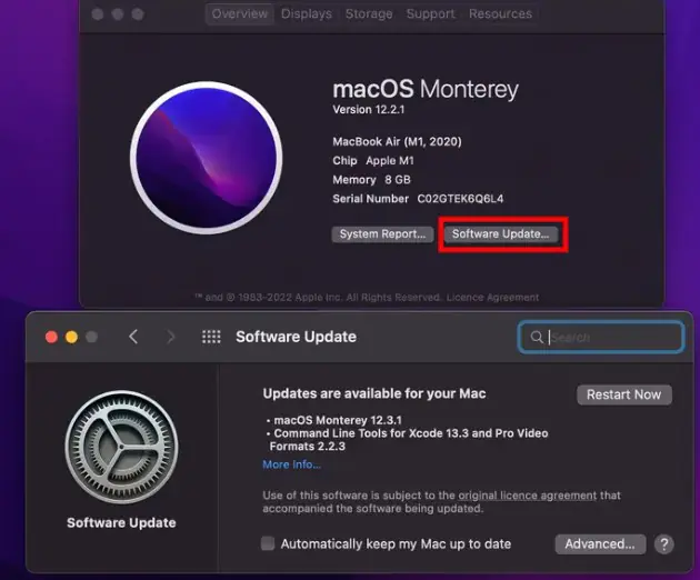 macbook air güncelleme