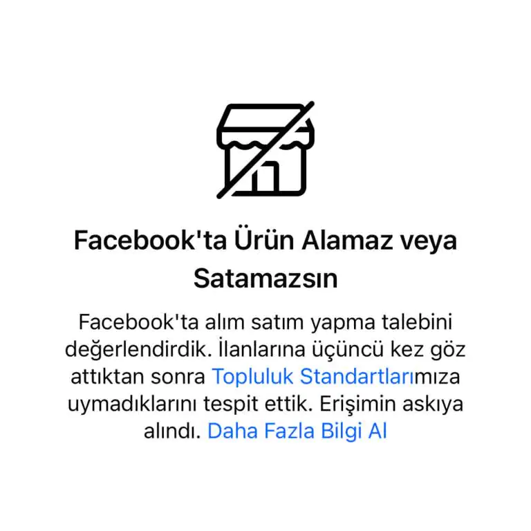 Facebook Marketplace Limit Ulaşıldı Hatası