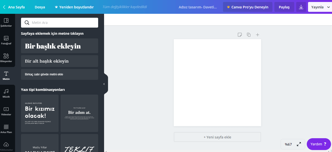 Canva hesap oluşturma adımları