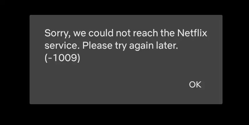 netflix 1009 hatasi