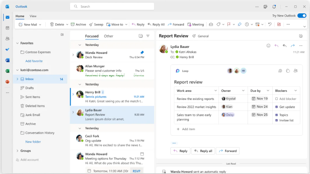 Yeni Outlook Tasarımı