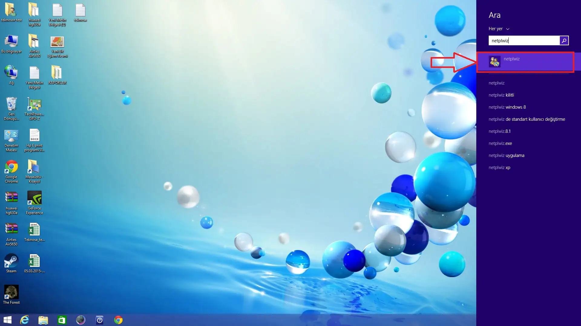 Windows 8.1 Parolayı İptal Etme