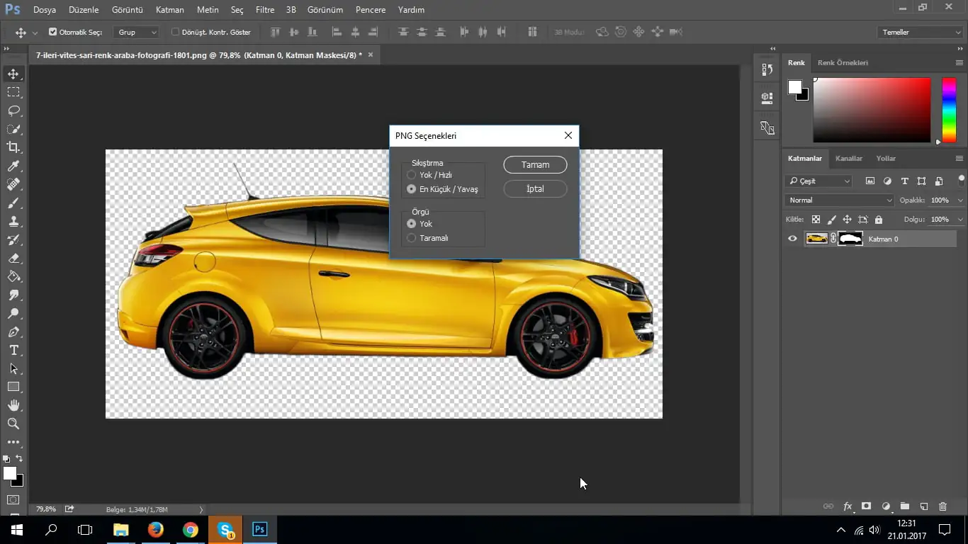 Photoshop CC PNG Olarak Kaydetme (Resimli Anlatım)