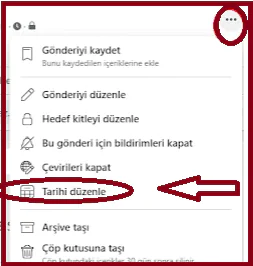Facebook Gönderi Tarihi Değiştirme