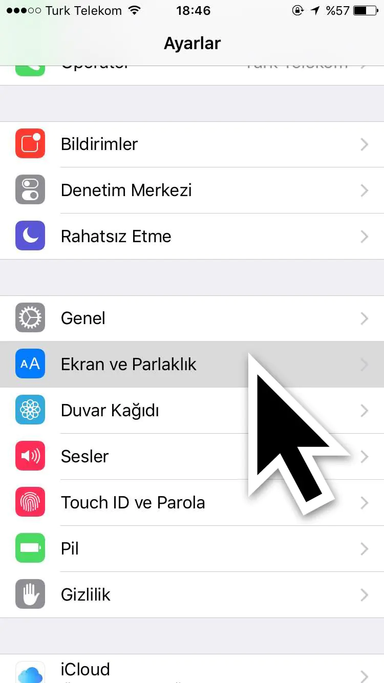 Ekran Süresi devre dışı bırakıldı