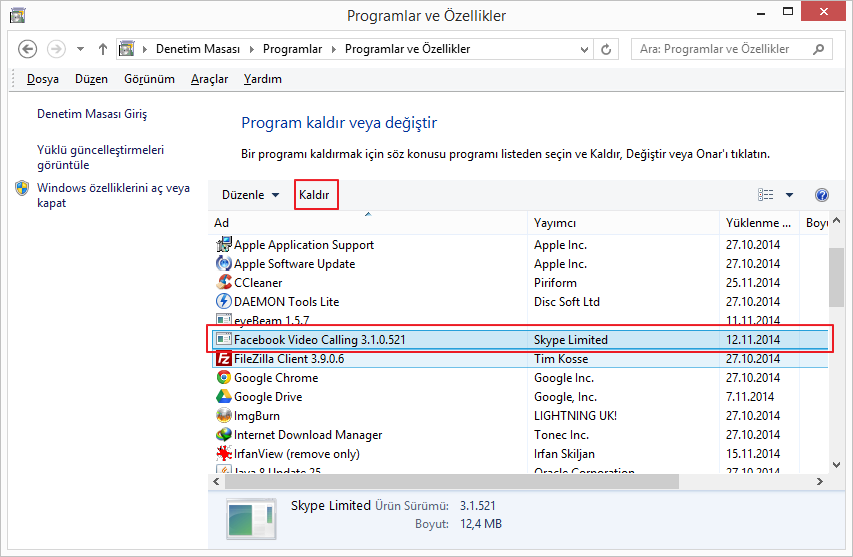 Facebookta Görüntülü Görüşme Sorunu