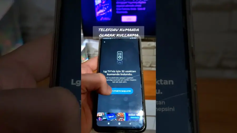 Cep Telefonunu Kumanda Olarak Kullanma çözüm adımı