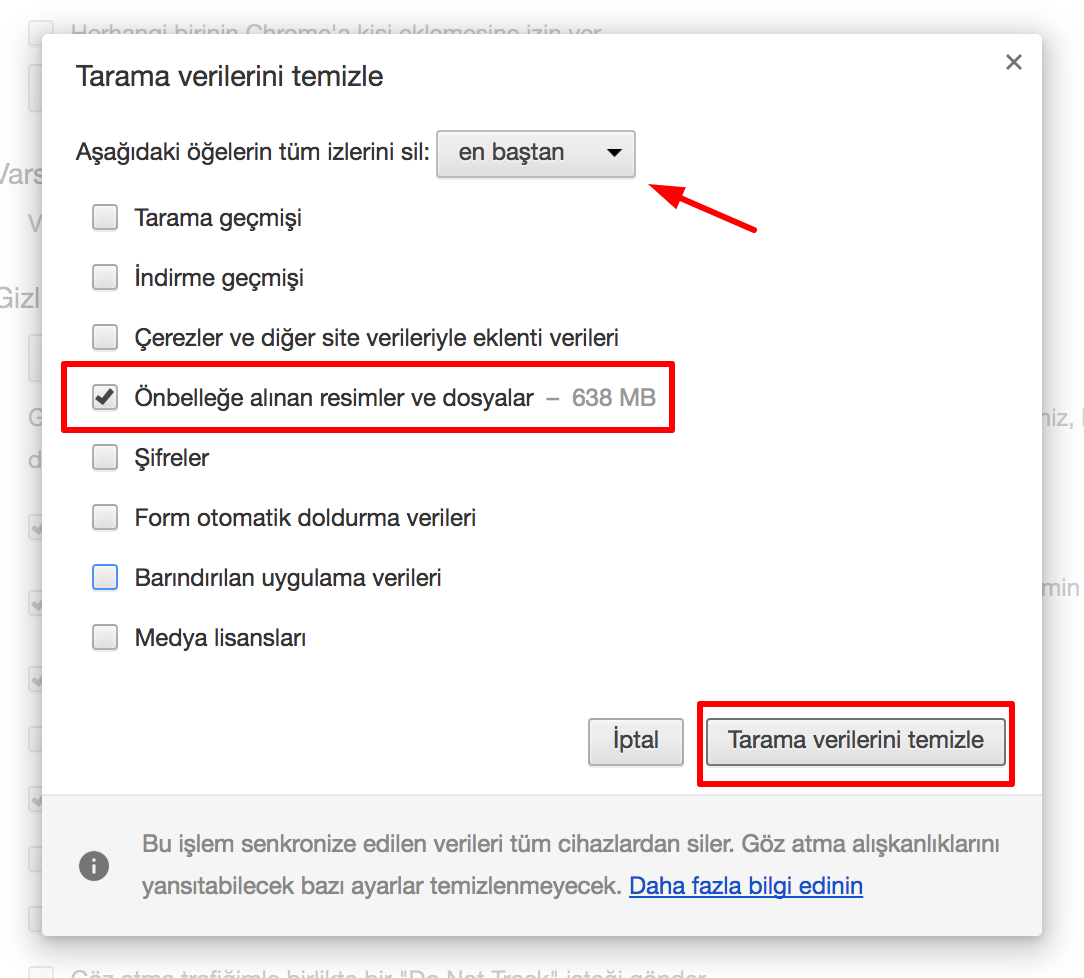 Messenger Önbelleğini Temizleme