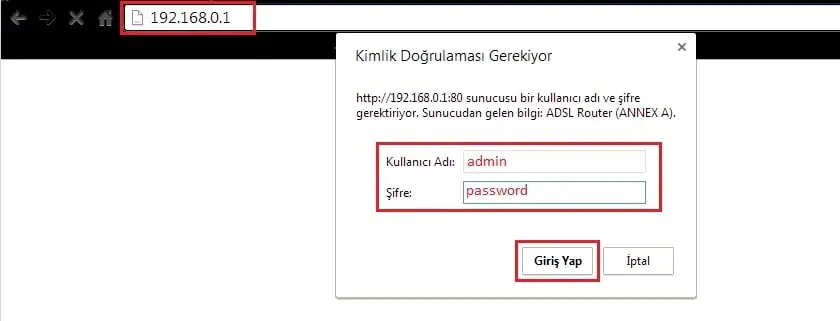 Pikatel Airplus Ara Yüz Şifresi