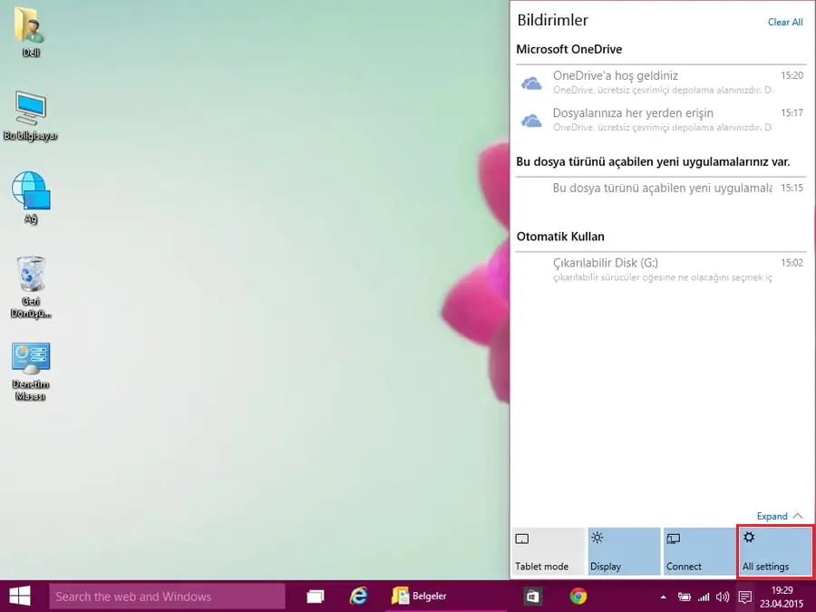 Windows10 Oturum açma şeklini değiştirme