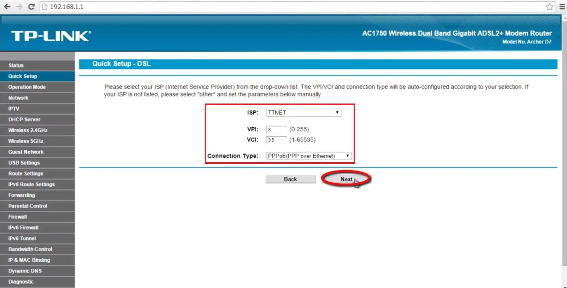 archer d7 wifi şifre değiştirme