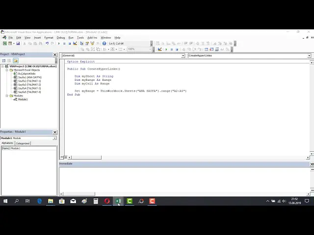 Excel'de VBA Kullanarak