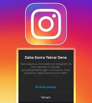 Instagram Geri Bildirim Gerekli Hatası