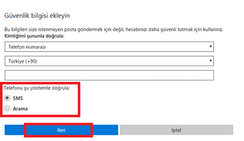 Doğrulama Kodunu Girme