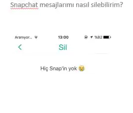 Snapchat Mesajlarımı Nasıl Silebilirim