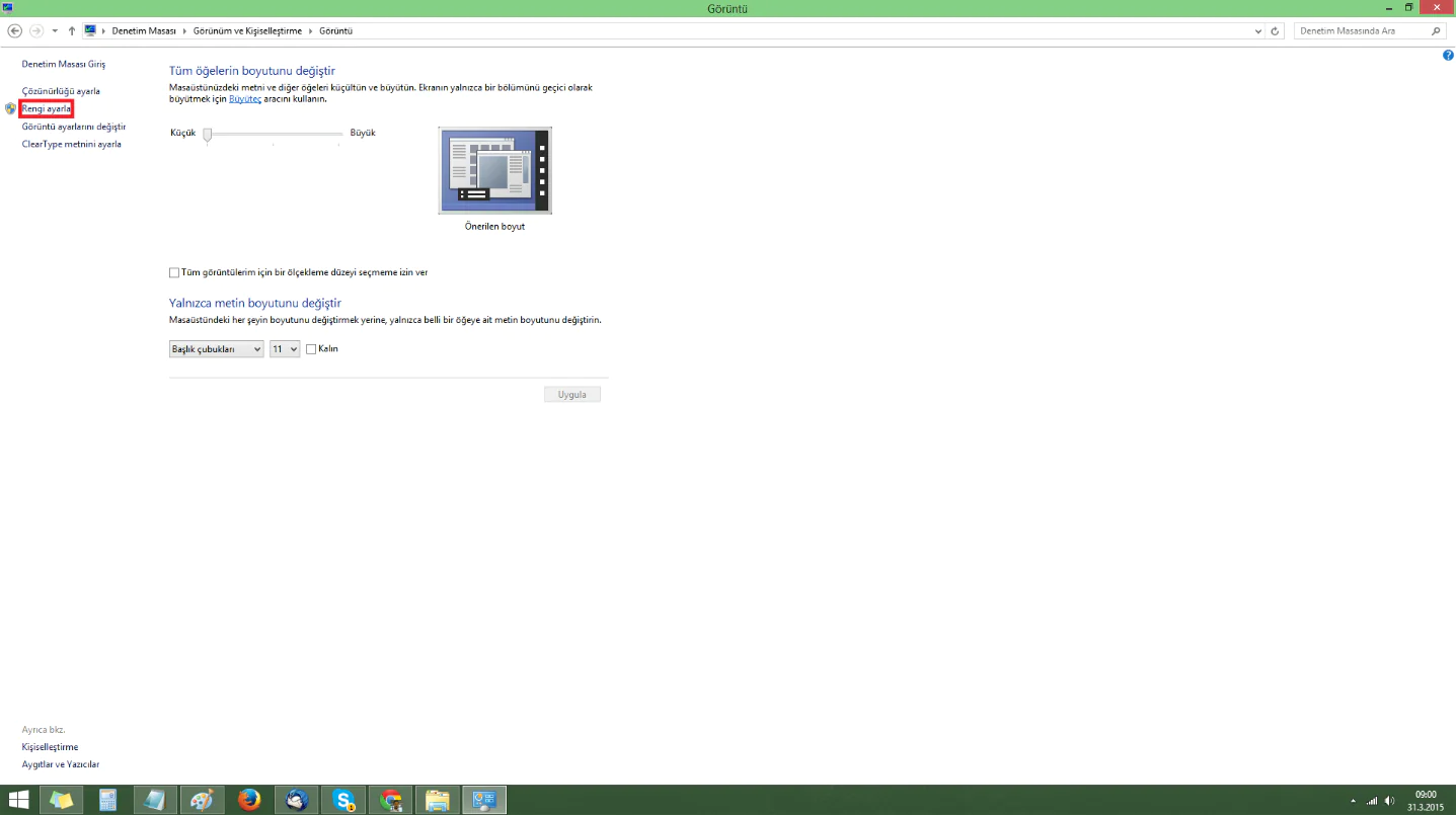 renk optimizasyonunun yapılması