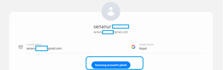 Web Üzerinden Samsung Account Hesabı Silme
