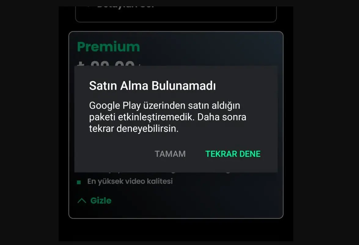 tabii ödeme hatası