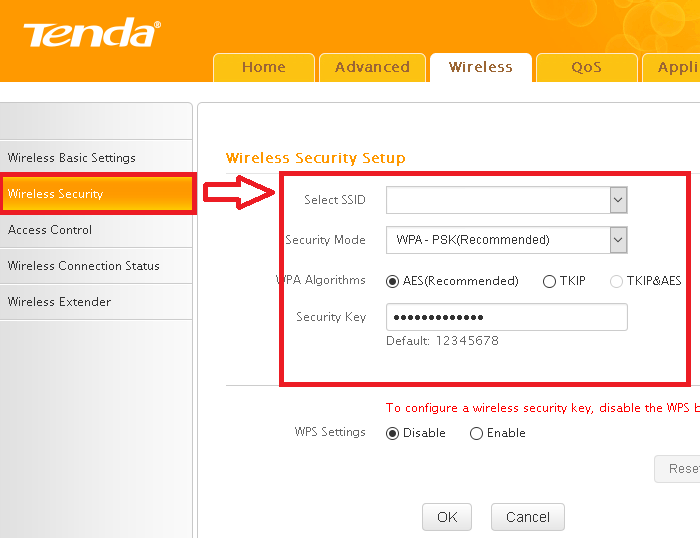• Security Key alanına bir Wi-Fi şifresi yazalım. En az 8 karakter olmak üzere Türkçe karakter kullanmadan herhangi bir şifre belirleyebilirsiniz. • Son olarak “OK” butonuna tıklayarak kurulumu tamamlayalım. İşlem tamamlandı. Artık belirlediğiniz Wi-Fi adı (SSID) ve Wi-Fi şifresi ile kablosuz olarak internete bağlanabilirsiniz.