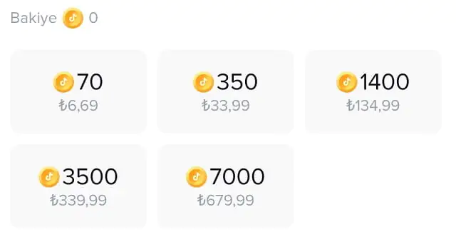 tiktok jeton satın alım limit sorunu