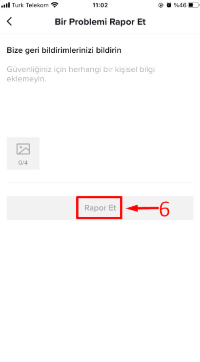 Tiktok Sorun Bildirimi