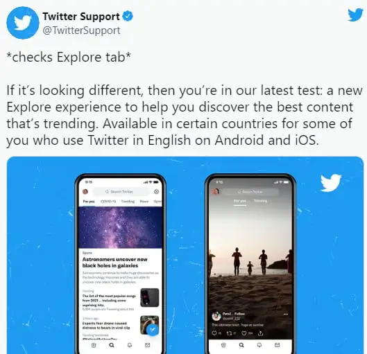 Twitter keşfeti getiriyor