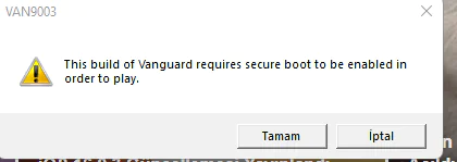 VAN9003 Hatası Nedir Nasıl Çözülür 