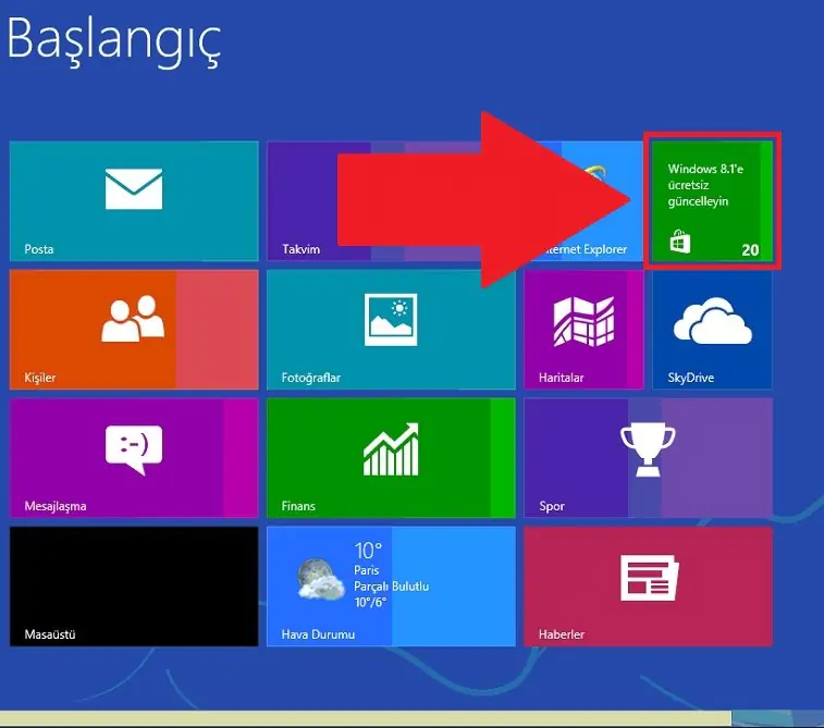 windows 8 yükseltme