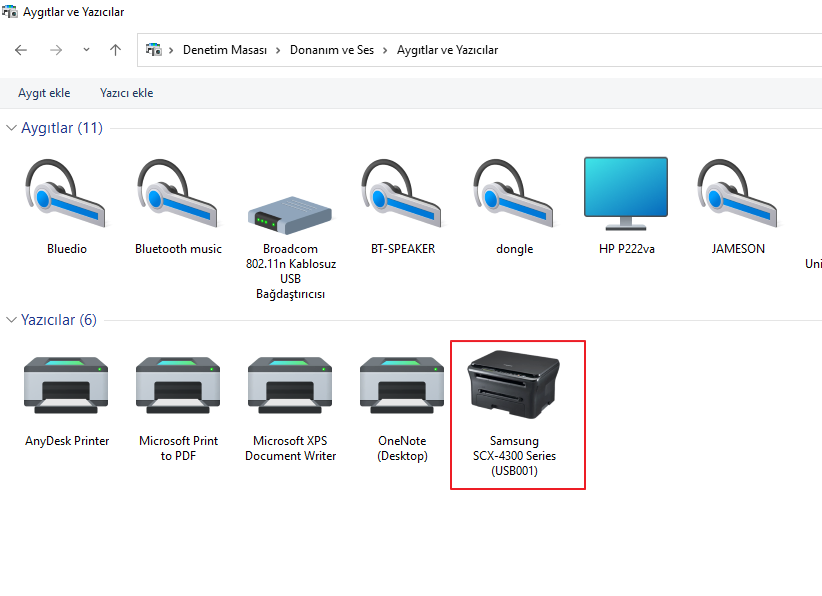 yazıcı kısayolu oluşturma