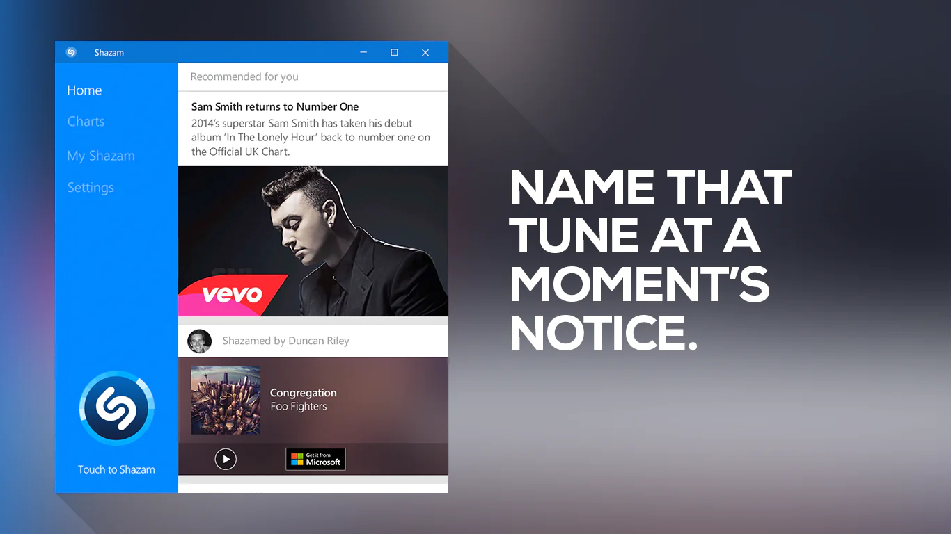 Windows için Shazam indirme