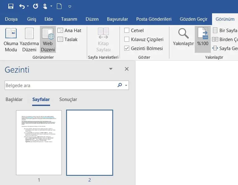 Masaüstü, Web ve Mobil Cihazlarda Word Belgesi Silme