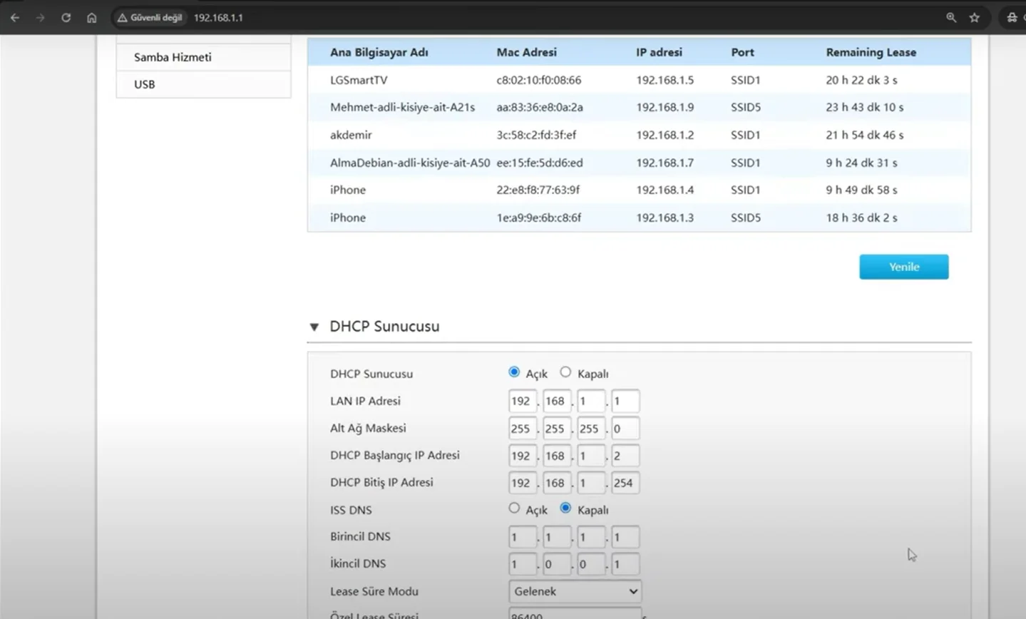 ZTE F6600 Modemde MAC Adresine IP Atama Rehberi