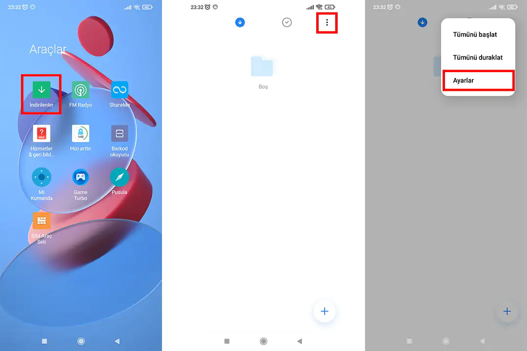 xiaomi, indirilenler, reklam kapatma