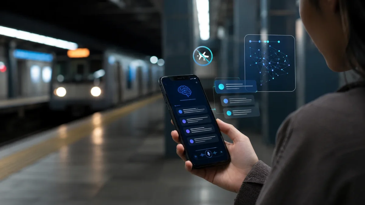 İnternetsiz Yapay Zekâ, Android telefonda güvenli cihaz içi işlemle çalışıyor.
