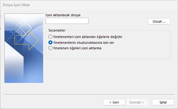 Yandex Mail Kişileri Outlook'a Aktarma