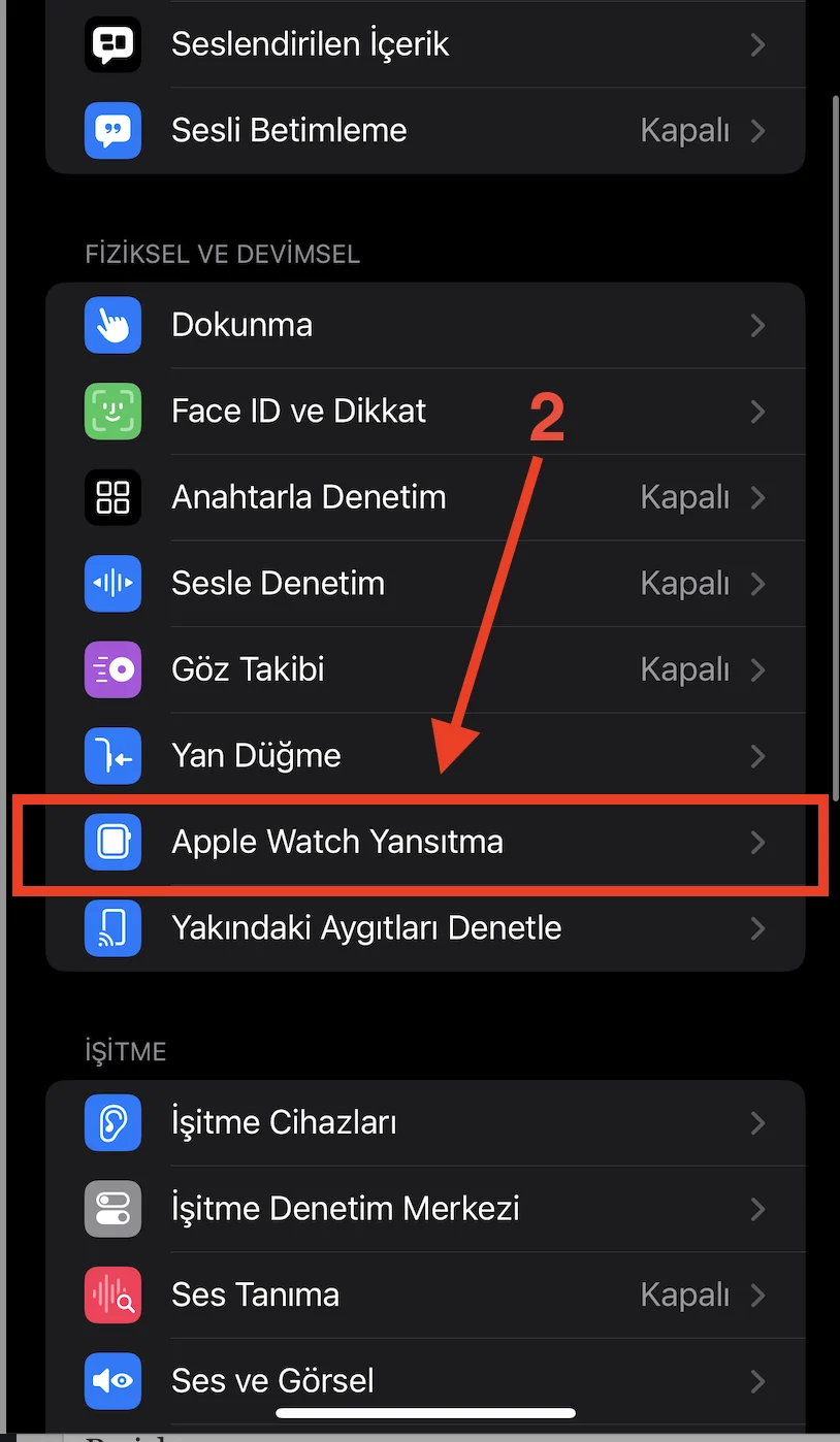 Apple Watch Ekranını iPhone'a Yansıtma
