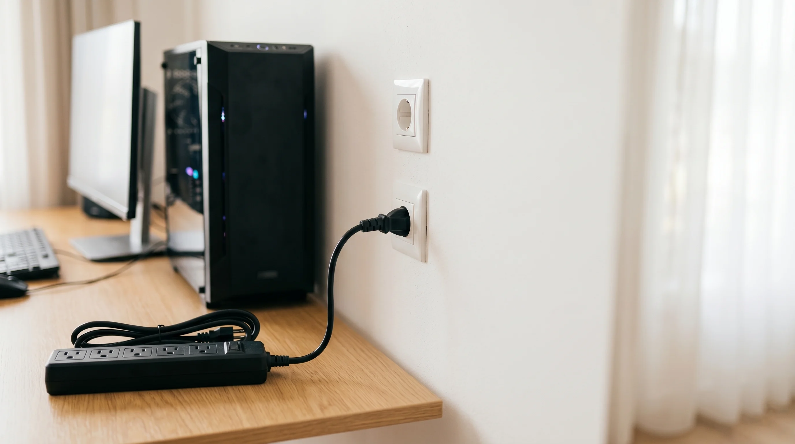 Bilgisayar ömrünü uzatmak için kötü alışkanlıkları gösteren Elektriksel Koruma Almama görseli