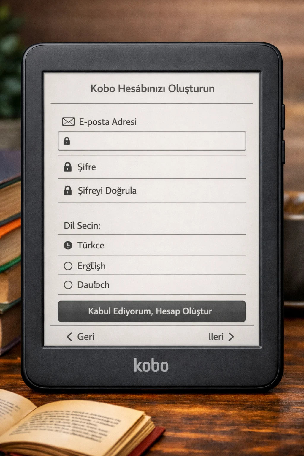 KOBO Clara Colour E-Kitap Okuyucu Hesabı