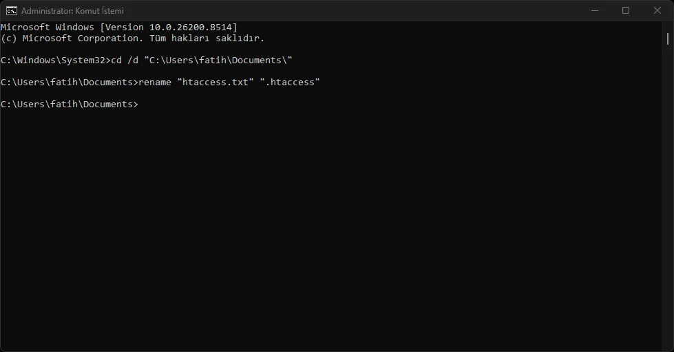 Windows 11 dosya türü değiştirme ekranında uzantı düzenleme ve format dönüştürme işlemi