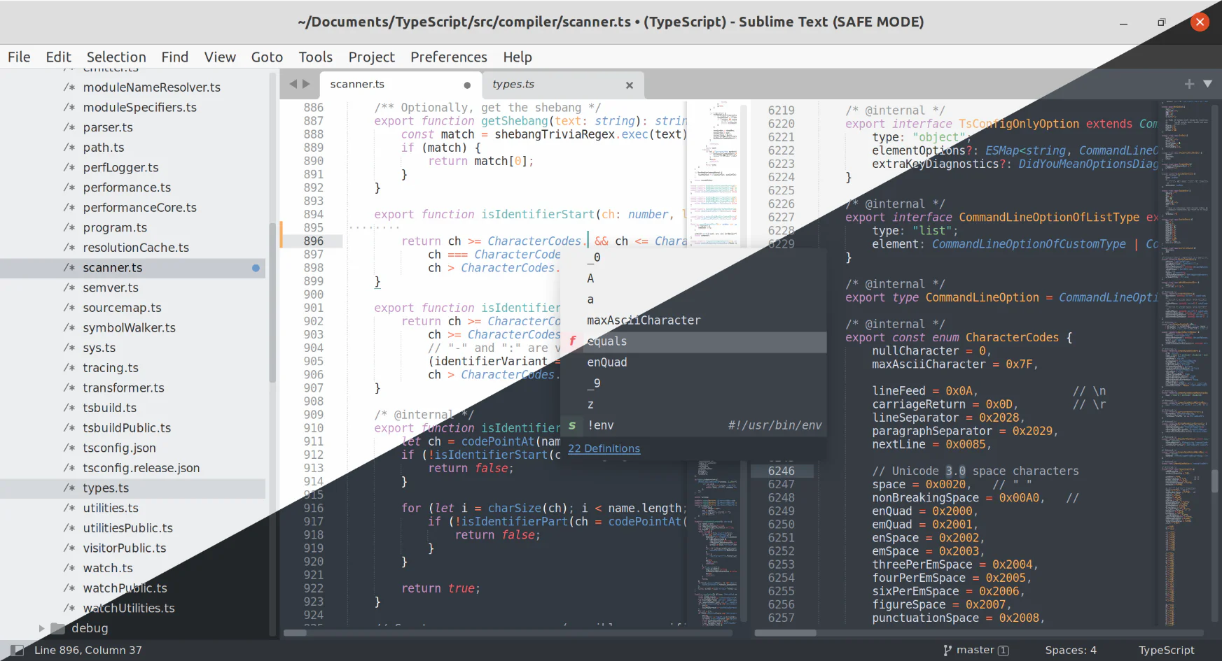 VS Code alternatifleri arasında öne çıkan Sublime Text kod editörü ekran görüntüsü