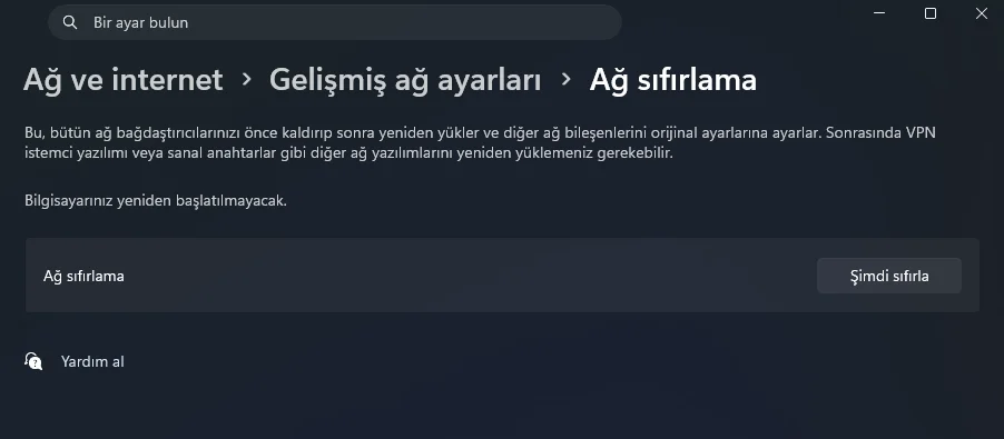 Windows 11 Ağ Ayarlarını Sıfırlama Komutları ve Ne İşe Yararlar