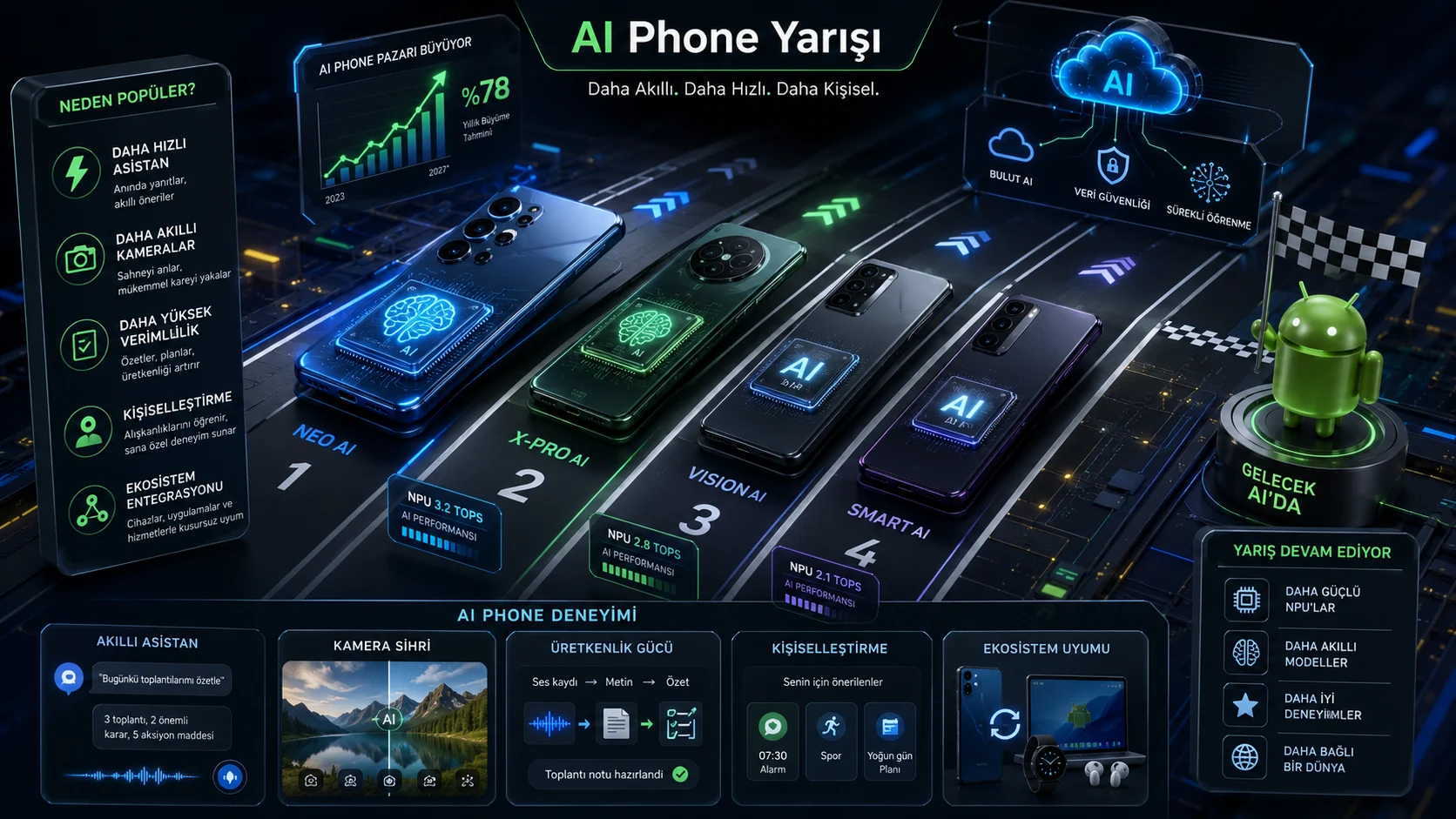 AI Phone yarışı, Android cihazlarda yapay zekâ performansını karşılaştırmalı biçimde anlatır.