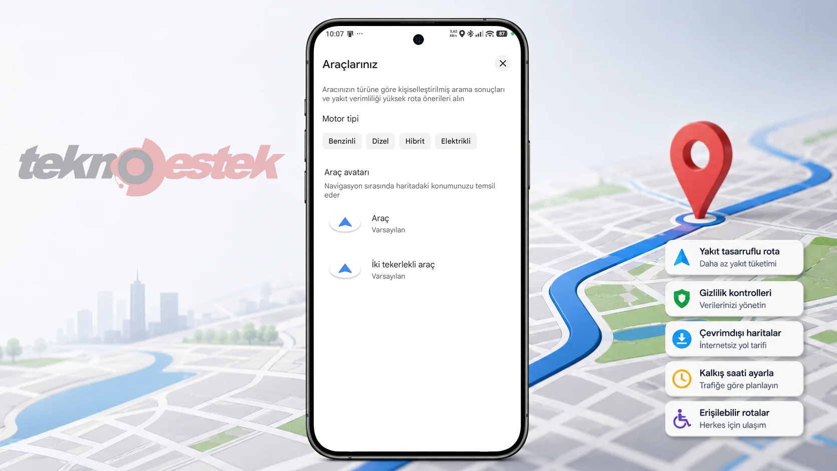  Google Haritalar Araçlarınız Ayarları