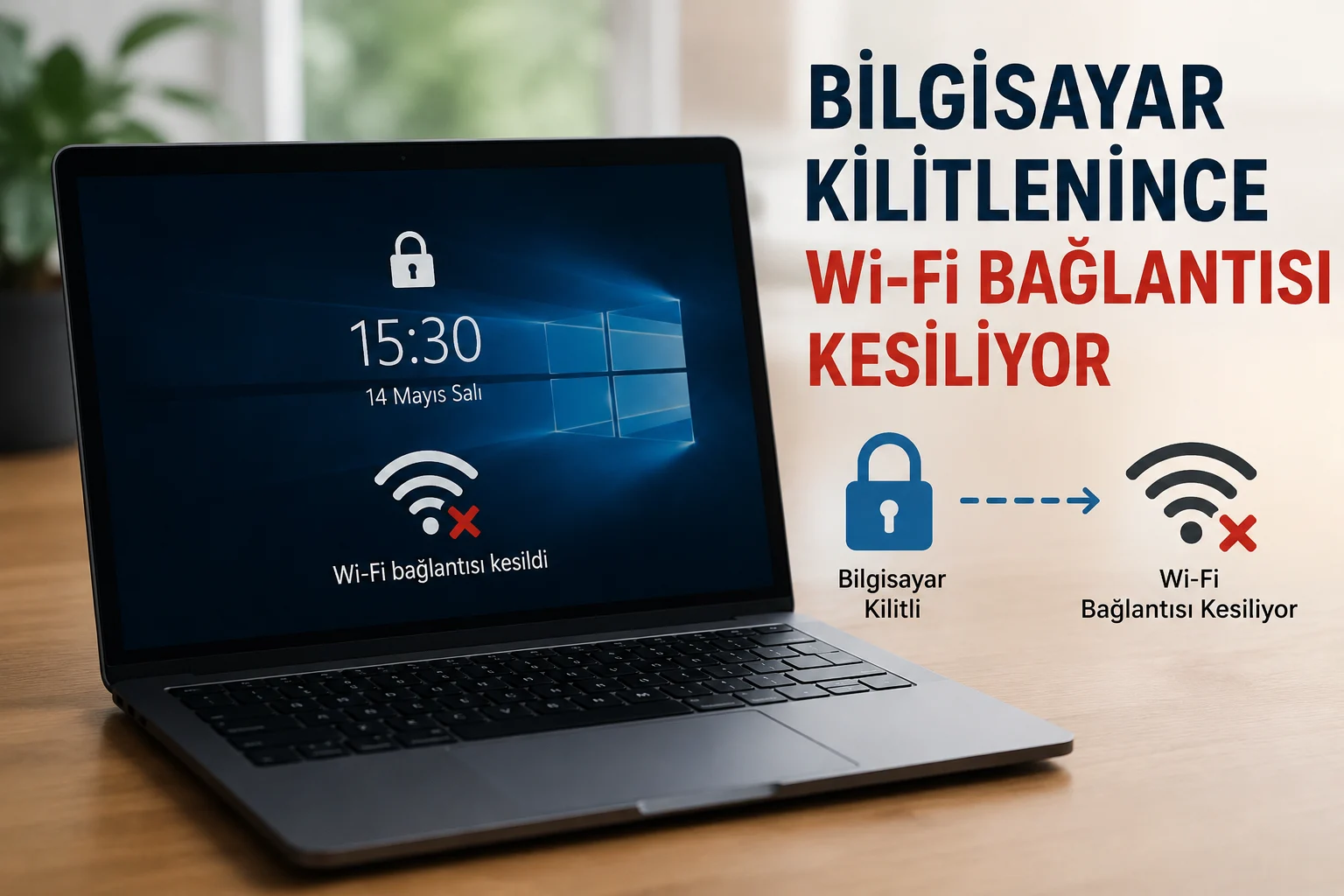 Bilgisayar Kilitlenince Wi-Fi Bağlantısı Kesiliyor