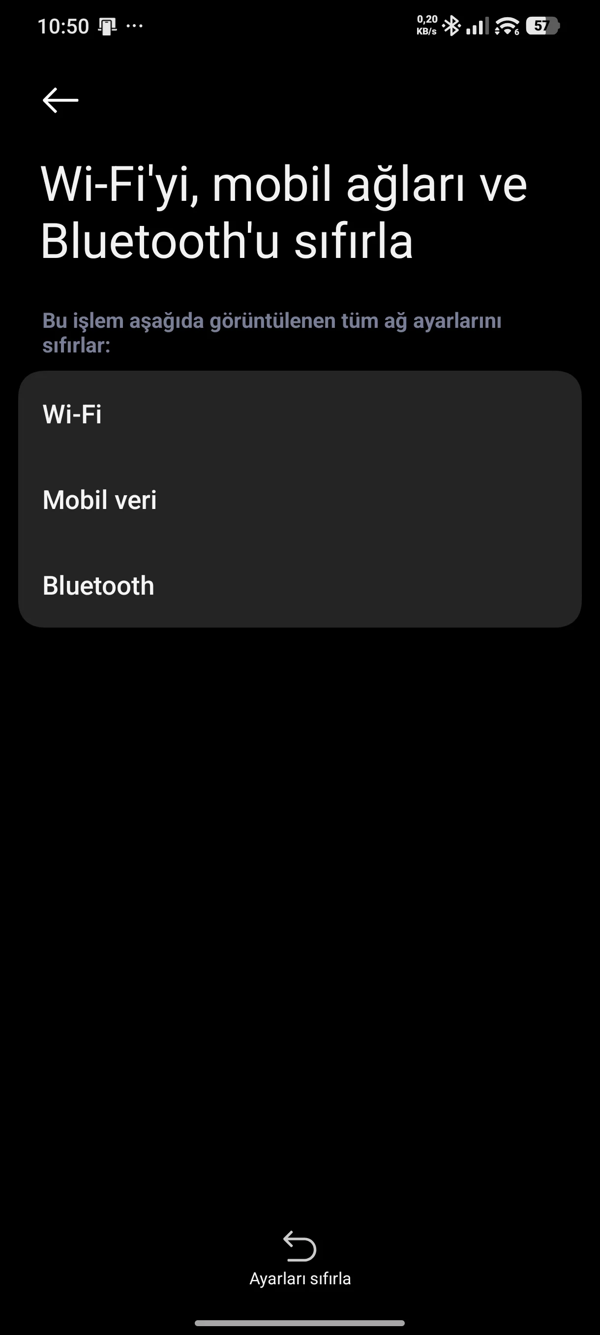 HyperOS 3 Wi-Fi Sorunu için Ağ Ayarlarını Sıfırlayın
