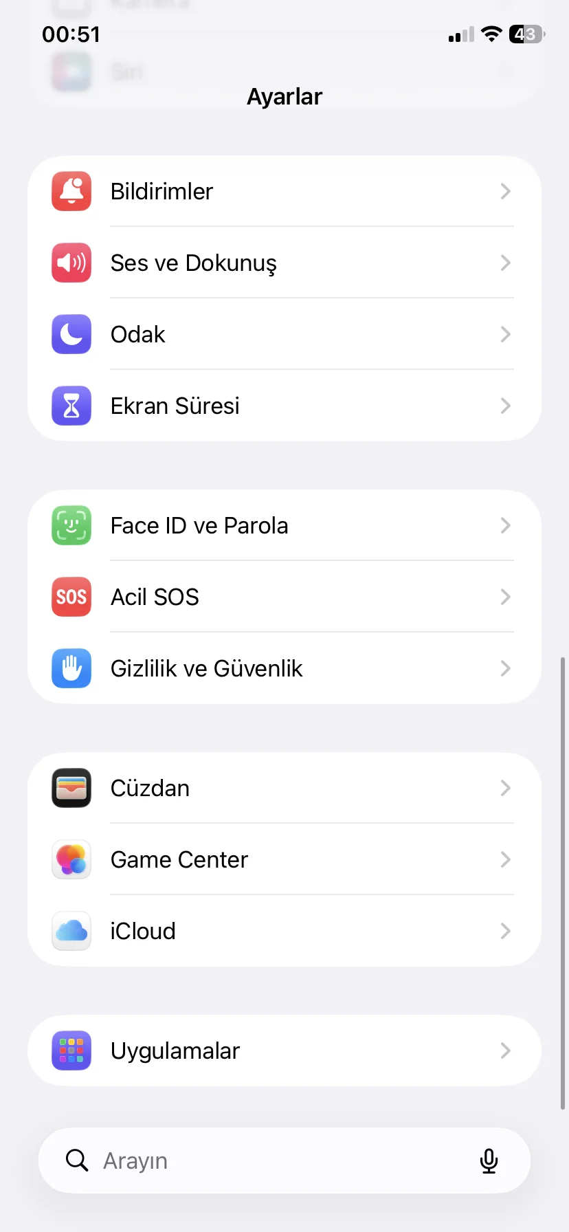 iPhone telefonda Mail etkinliği