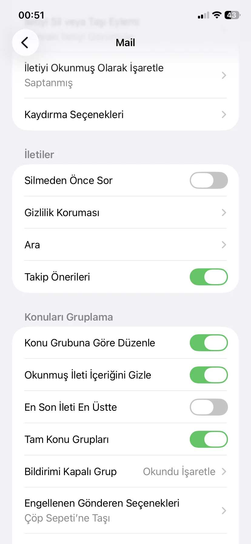 iPhone Mail Etkinliğini Koruma Nasıl Açılır?